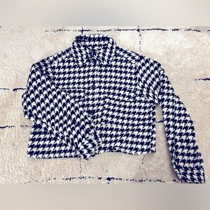 H&M Houndstooth Cropped Jacket